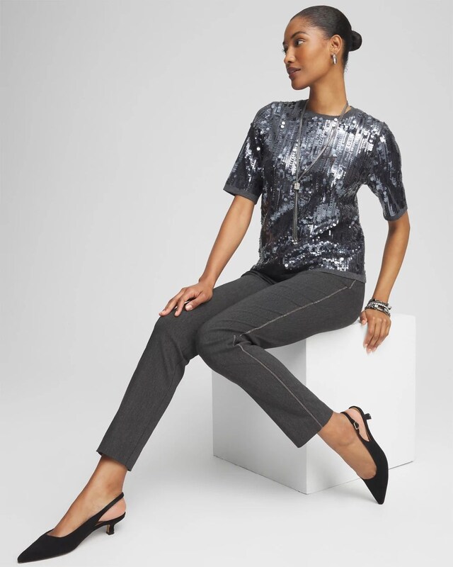 Sequin Pullover Sweater - image 2